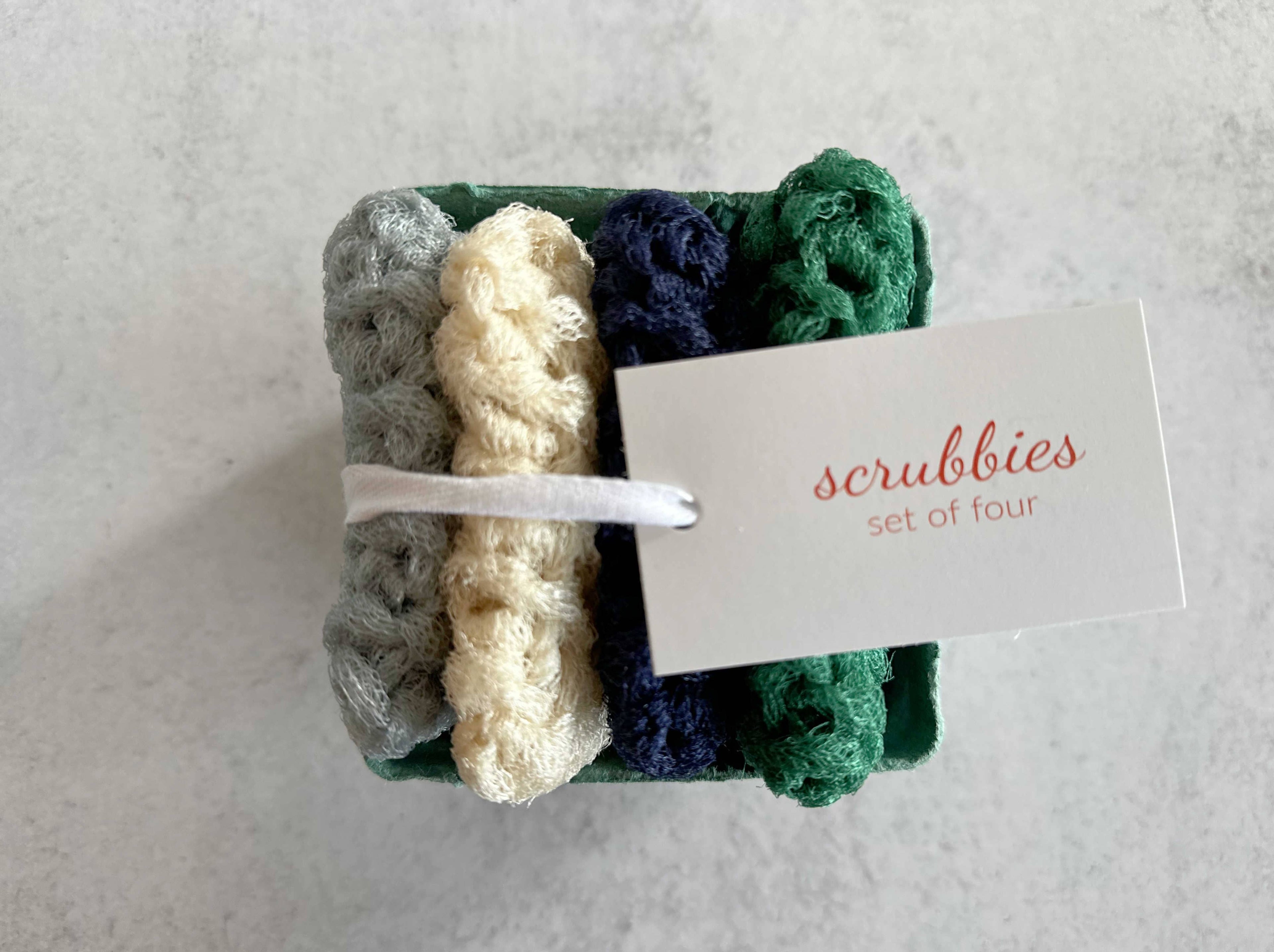Scrubbies in a Berry Basket, Dish Scrubbies
