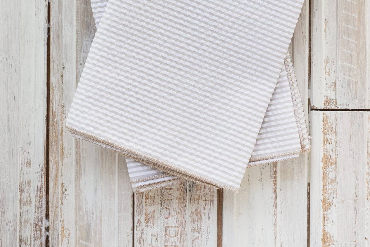 Seersucker Dinner Napkins