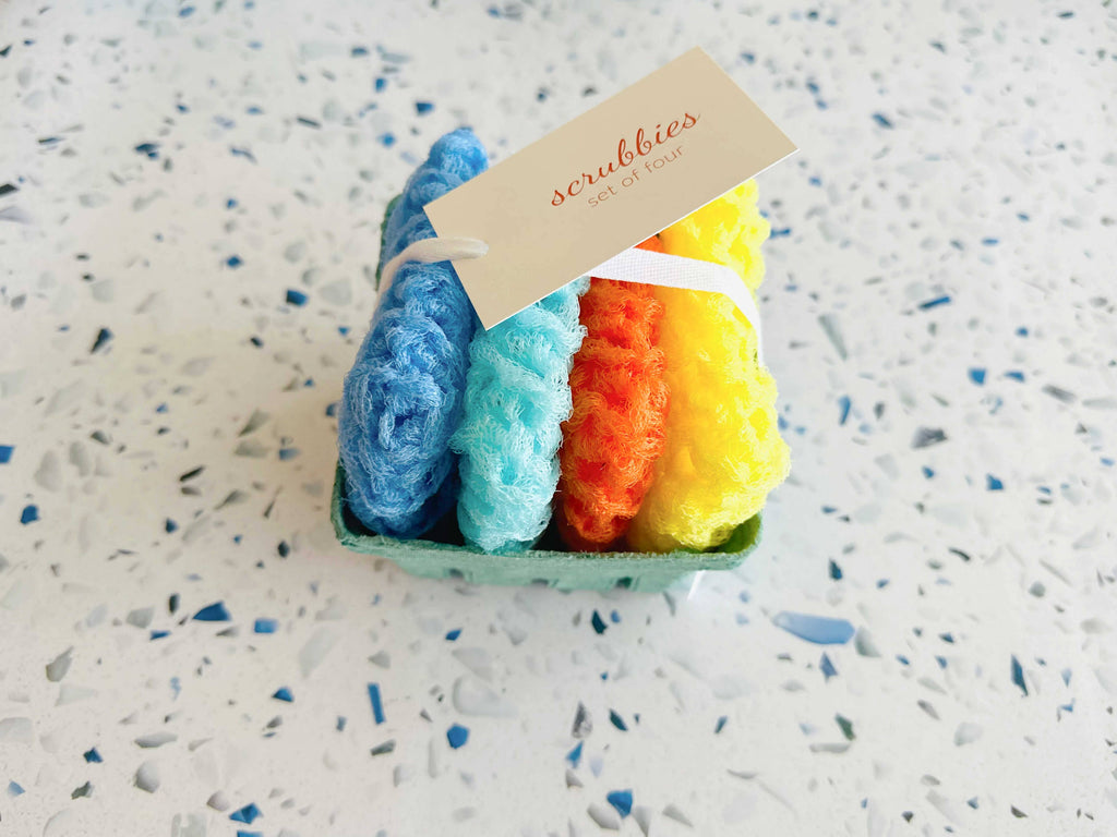 Scrubbies in a Berry Basket, Dish Scrubbies