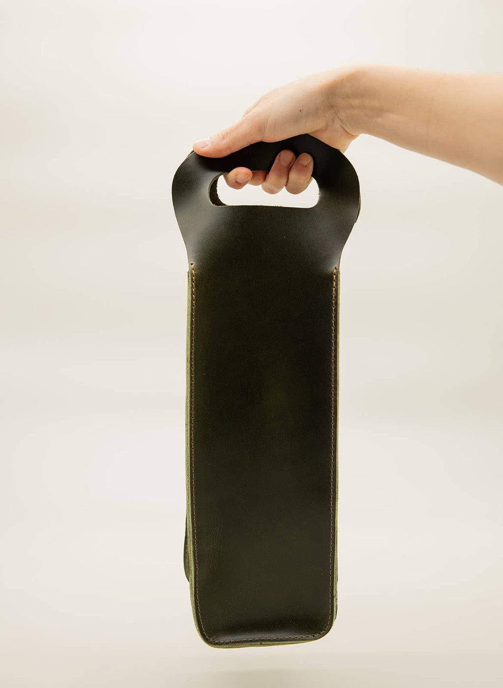 Leather Wine Tote