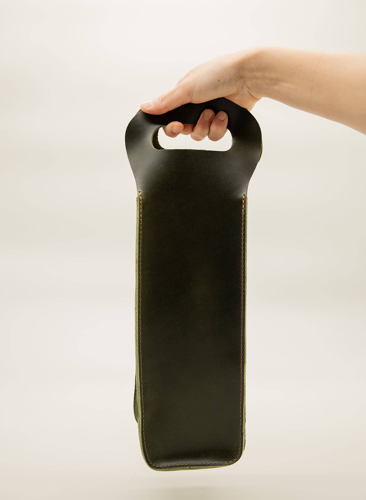 Leather Wine Tote