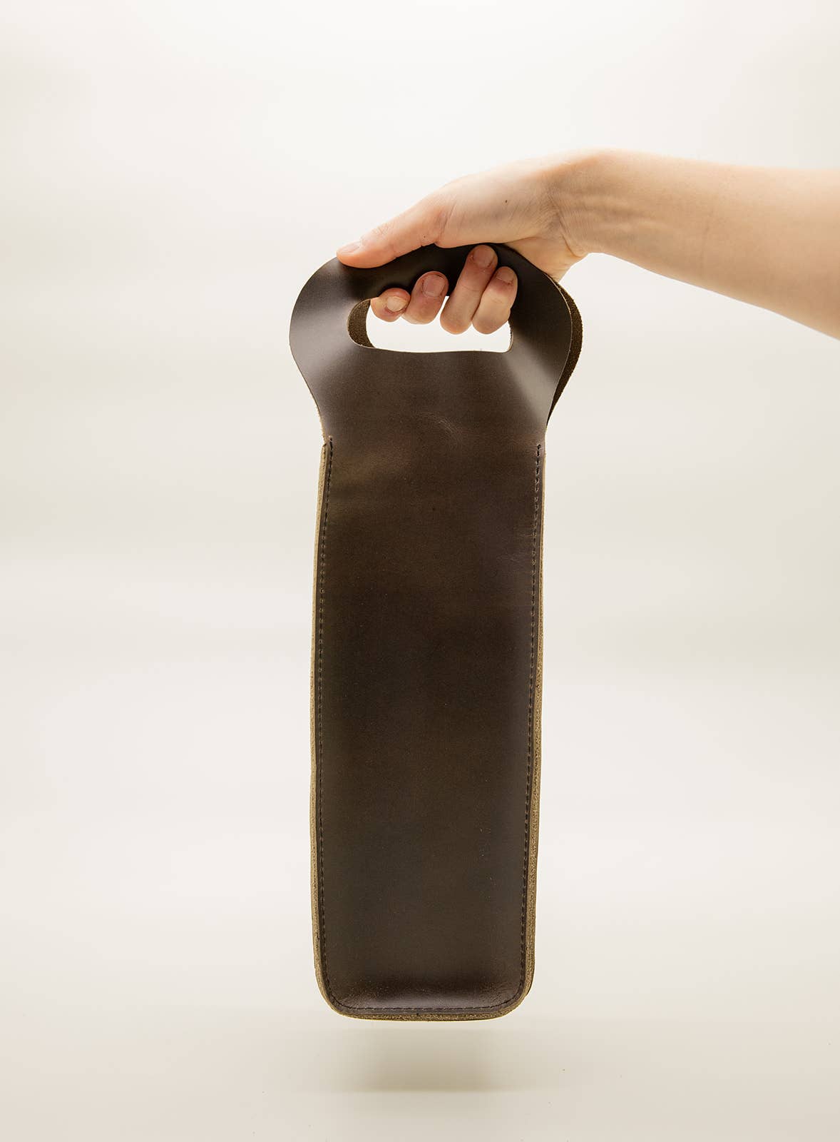 Leather Wine Tote