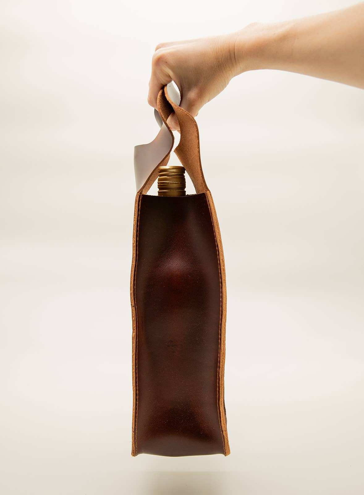 Leather Wine Tote