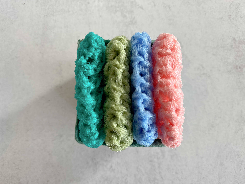 Scrubbies in a Berry Basket, Dish Scrubbies
