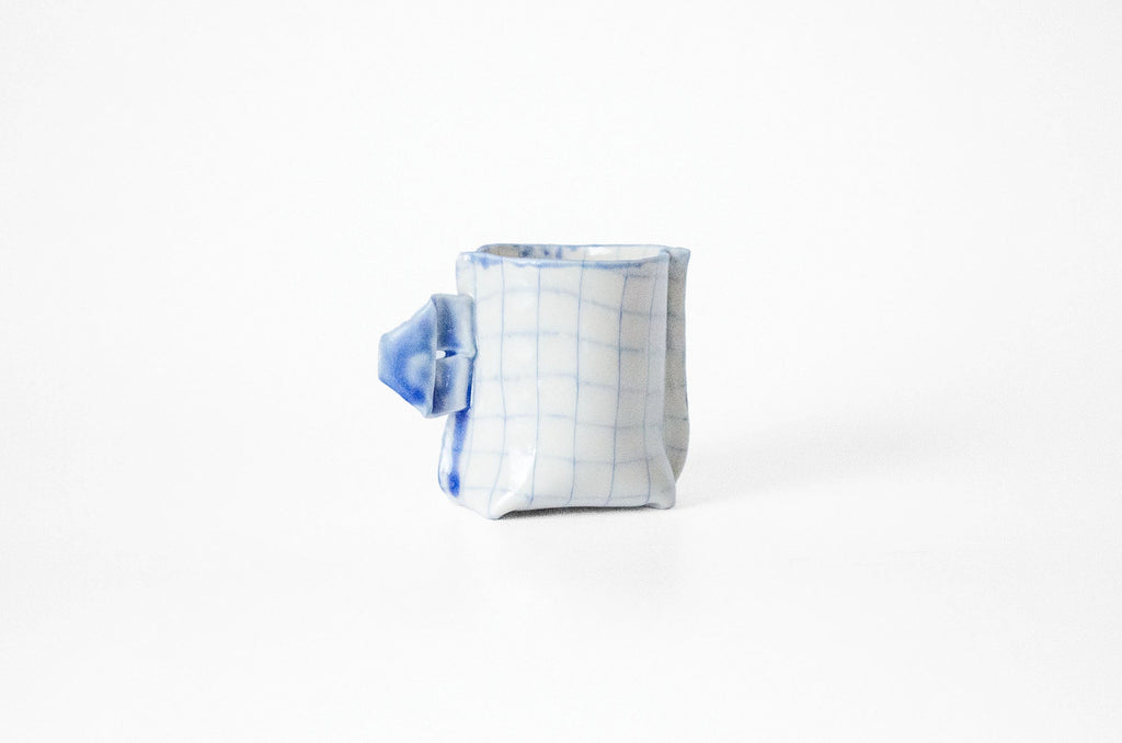 Nerikomi Check Pattern Origami Teacup