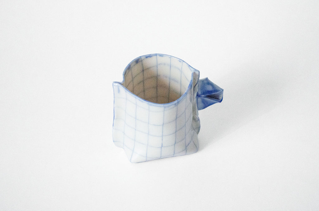 Nerikomi Check Pattern Origami Teacup
