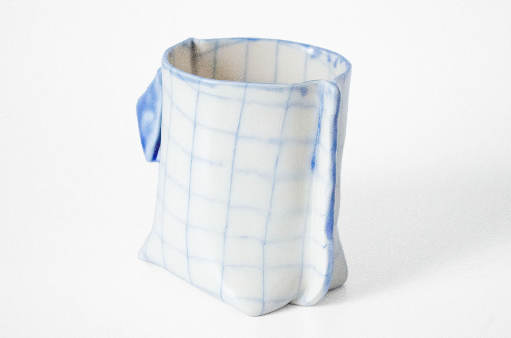 Nerikomi Check Pattern Origami Teacup